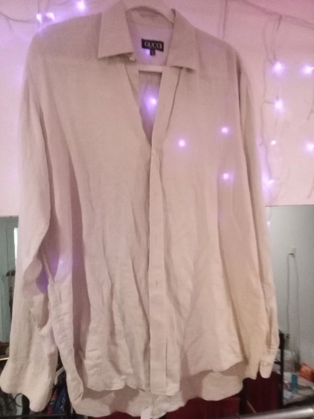 Gucci Light Grey Linen Button-Up shirt